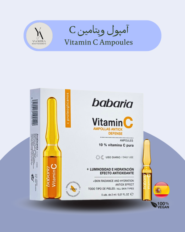 آمپول ویتامین C انواع پوست باباریا حجم 5 میل Vitamin C Ampoules