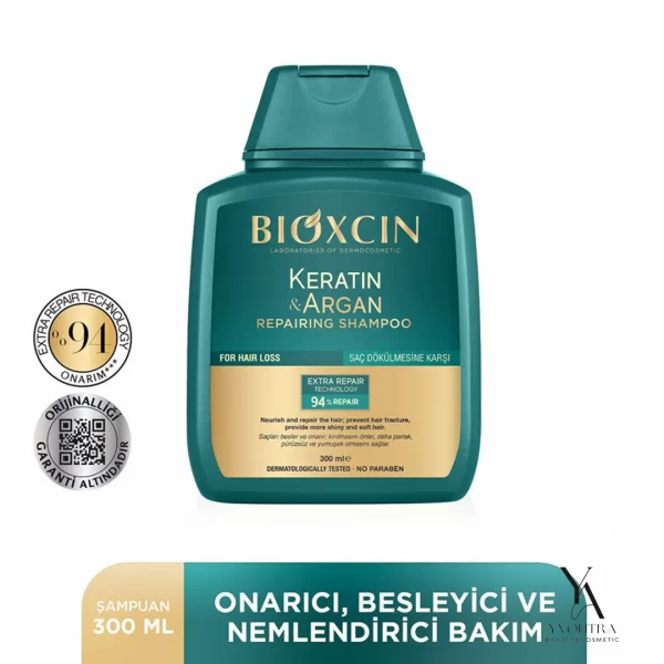 شامپو ترمیم کننده کراتین و آرگان بیوکسین BIOXCIN حجم 300 میل پک 2 عددی - Image 8