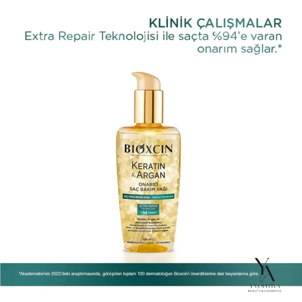 روغن ترمیم کننده و ضد ریزش بیوکسین Bioxcin حاوی کراتین و آرگان حجم 150 میل - Image 4