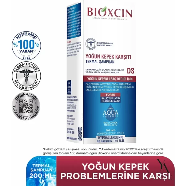 شامپو ضد شوره قوی آکوا ترمال بیوکسین Bioxcin مناسب انواع مو حجم 200 میل - Image 3