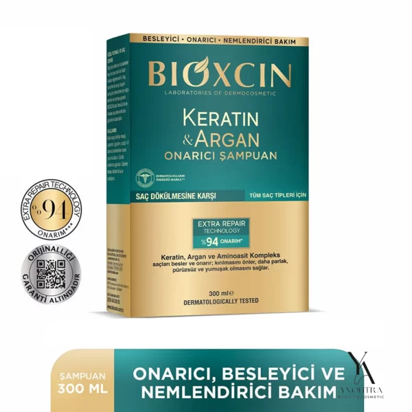 شامپو ترمیم کننده کراتین و آرگان بیوکسین BIOXCIN حجم 300 میل پک 2 عددی - Image 9