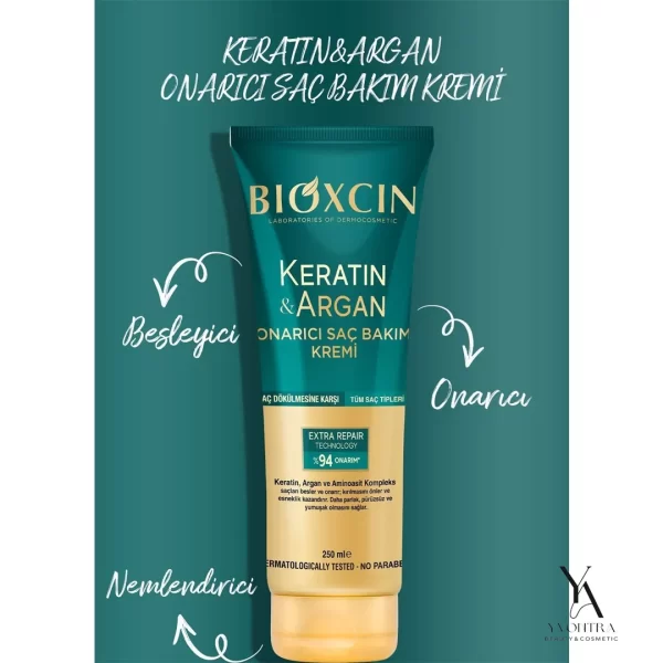 کرم مو ضد ریزش آرگان و کراتین بیوکسین Bioxcin حجم 250 میل - Image 6