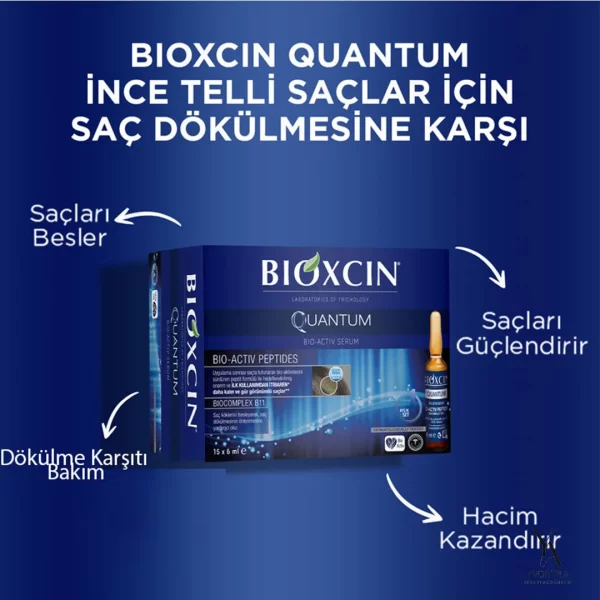 سرم ضد ریزش و تقویت کننده مو کوانتوم بیوکسین BIOXCIN بسته 15 عددی - Image 4