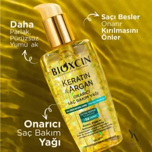 روغن ترمیم کننده و ضد ریزش بیوکسین Bioxcin حاوی کراتین و آرگان حجم 150 میل