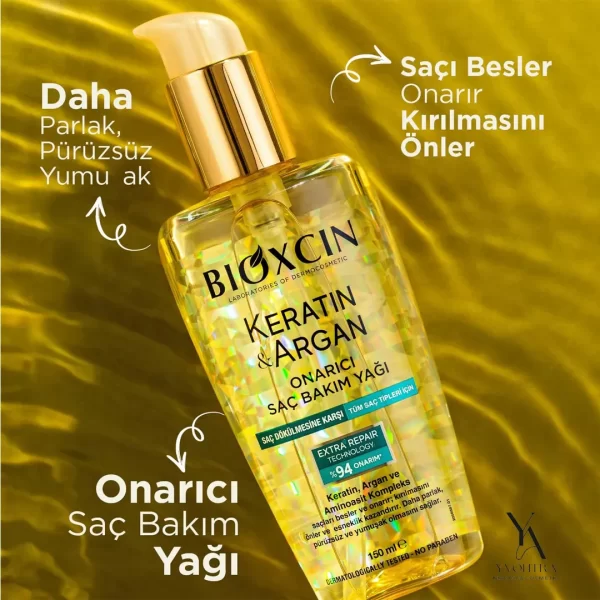 روغن ترمیم کننده و ضد ریزش بیوکسین Bioxcin حاوی کراتین و آرگان حجم 150 میل - Image 2
