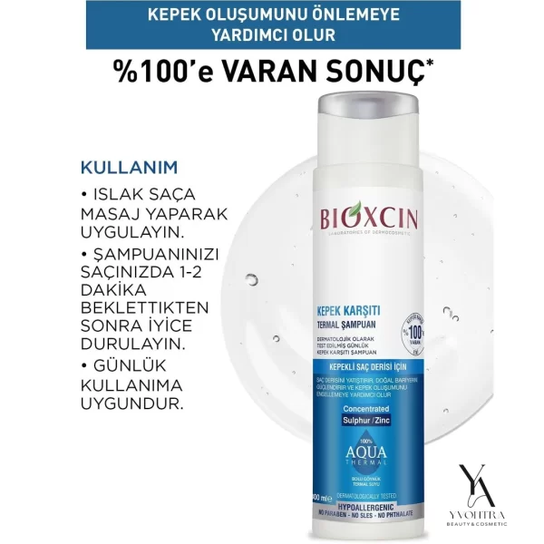 شامپو ضد شوره آکوا ترمال بیوکسین Bioxcin مناسب انواع مو حجم 300 میل - Image 5