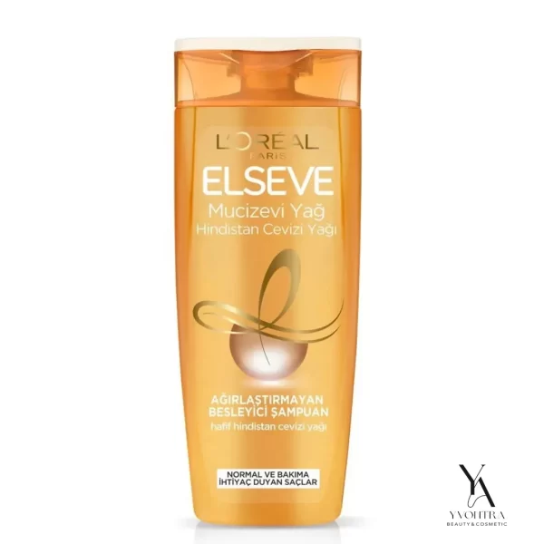 شامپو مغذی و نرم کننده لورال LOREAL حاوی روغن نارگیل مناسب موهای خشک و زبر حجم 450 میل
