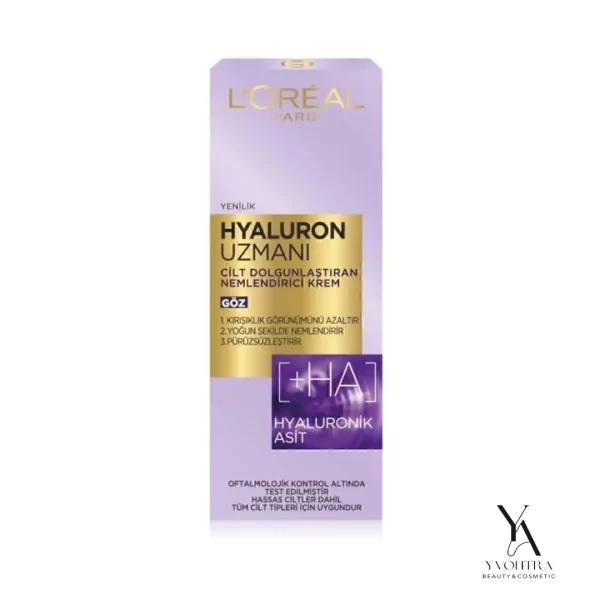 کرم دور چشم مرطوب کننده حاوی هیالورونیک اسید لورال LOREAL مدل Hyaluron Expert حجم 15 میل
