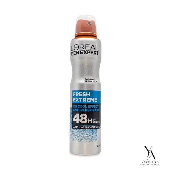 اسپری ضد تعریق مردانه 48 ساعته لورال LOreal مدل Fresh Extreme حجم 250 میل