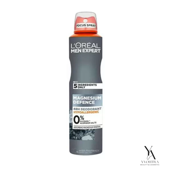 اسپری ضد تعریق مردانه 48 ساعته لورال LOreal مدل Magnesium Defense حجم 250 میل