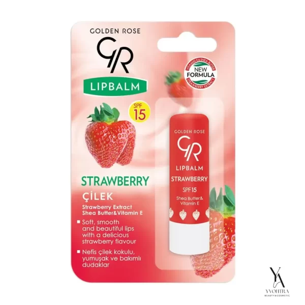 بالم لب توت فرنگی گلدن رز GOLDEN ROSE با SPF15