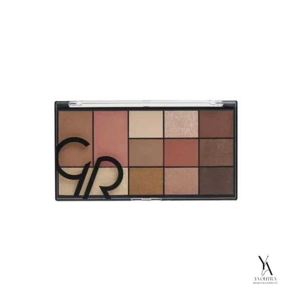 پالت آرایش صورت و چشم سیتی استایل گلدن رز GOLDEN ROSE شماره 01 (Warm Nude)