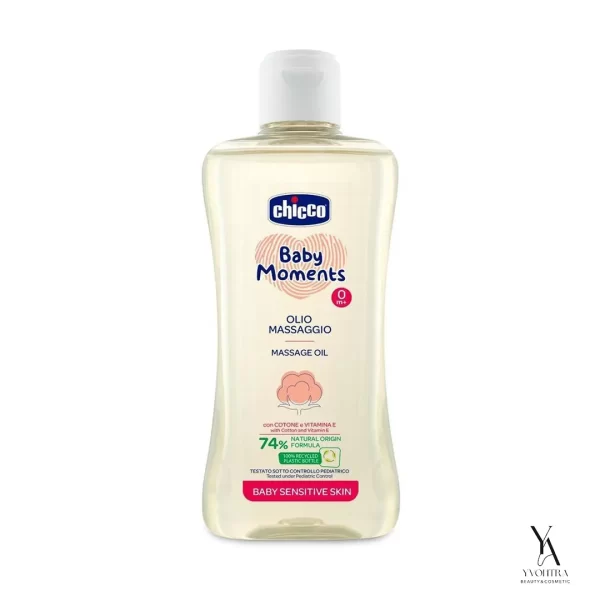 روغن ماساژ کودک چیکو CHICCO مدل Sensitive Skin 74 حجم 200 میل