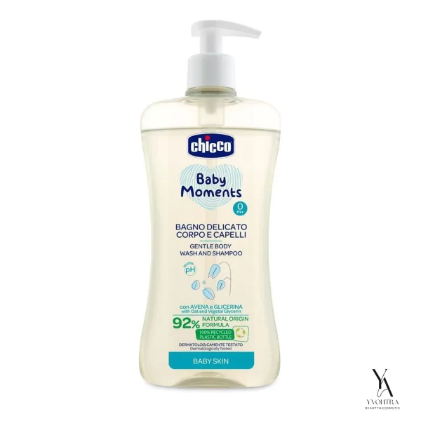 شامپو سر و بدن کودک چیکو  CHICCO حاوی عصاره جو دو سر و گلیسیرین حجم 500 میل