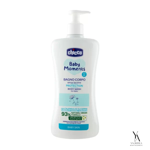 شامپو بدن کودک چیکو CHICCO حاوی عصاره گل همیشه بهار و گلیسیرین گیاهی حجم 500 میل