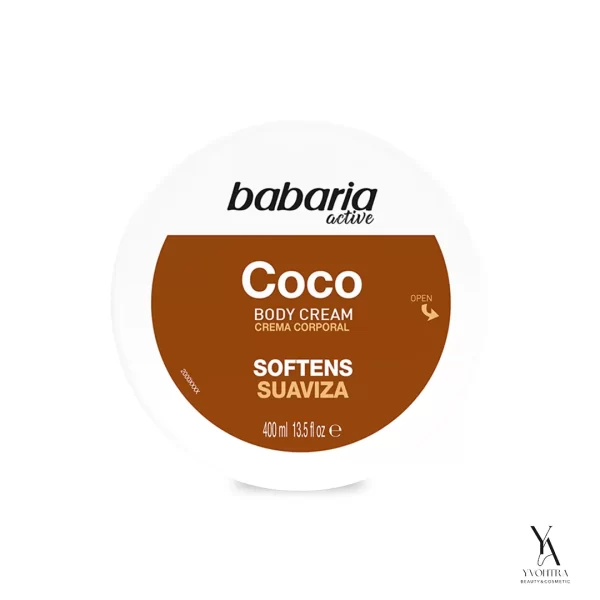 کرم نرم کننده آبرسان بدن نارگیل باباریا BABRIA حجم 400 میل