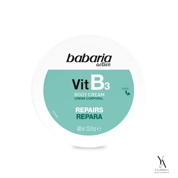 کرم ترمیم کننده بدن ویتامین B3 باباریا BABARIA حجم 400 میل