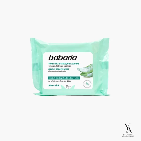 دستمال مرطوب آرایش پاک کن آلوورا باباریا BABARIA تعداد 25 عددی