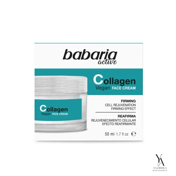 کرم سفت کننده و ضد چروک صورت باباریا BABARIA مدل کلاژن COLLAGEN VEGAN حجم 50 میل