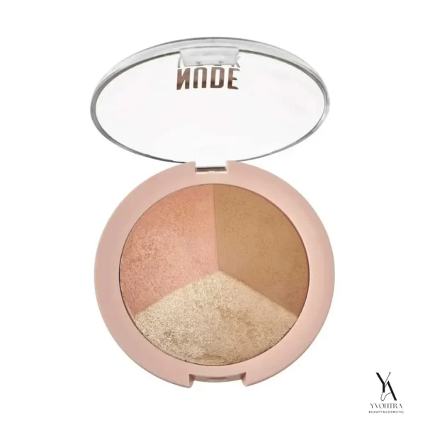 پالت صورت سه رنگ نود لوک گلدن رز GOLDEN ROSE مدل Baked Trio Face - Image 3