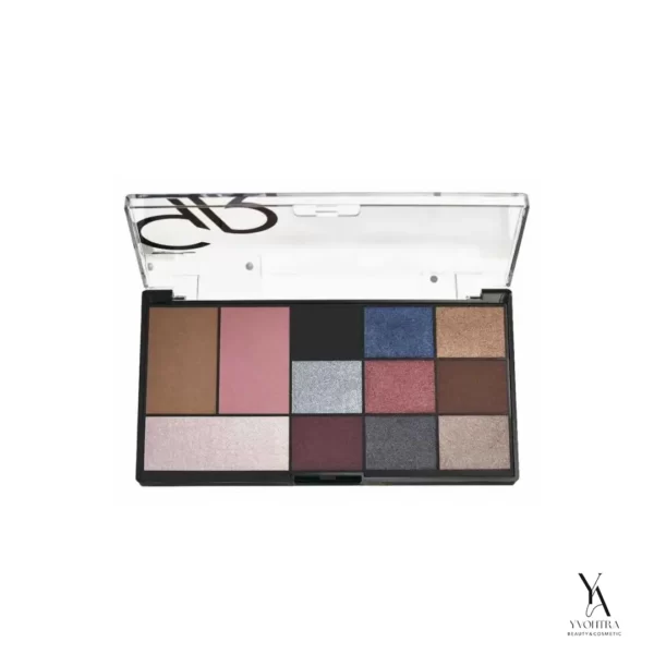 پالت آرایش صورت و چشم سیتی استایل گلدن رز GOLDEN ROSE شماره 02 (Smokey) - Image 4