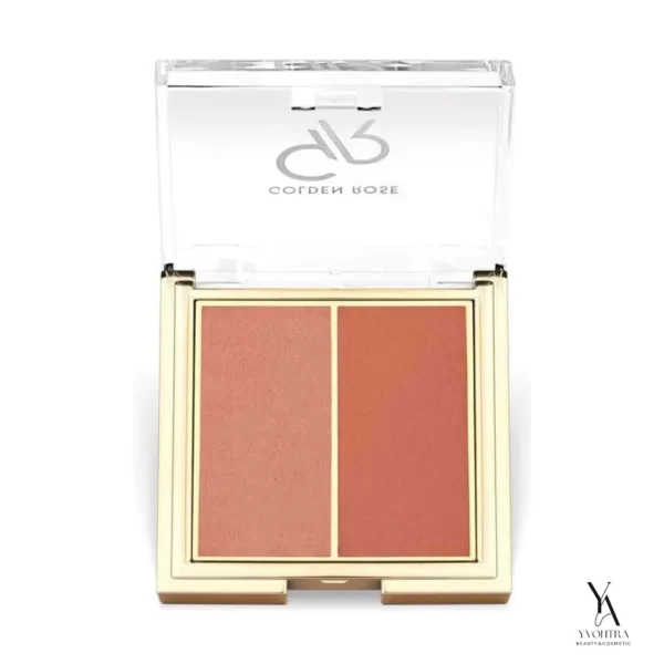 پالت رژ گونه دو رنگ گلدن رز GOLDEN ROSE مدل ICONIC DUO