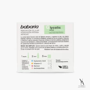 کرم ضد جوش و لایه بردار صورت باباریا BABARIA مدل گلیکولیک اسید Glycolic Acid حجم 50 میل