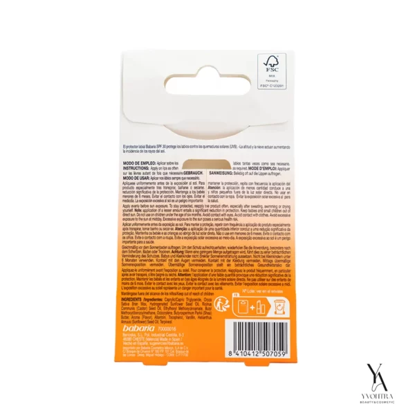 بالم لب محافظت کننده SPF30 باباریا BABARIA حاوی ویتامین E حجم 30 میل - Image 2