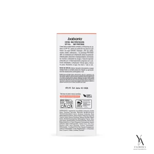 کرم ضدآفتاب، ضدچروک و ضدلک رنگی باباریا BABARIA با SPF50 حجم 50 میل