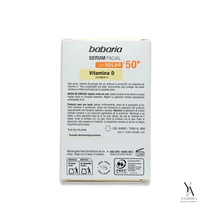 سرم صورت ضدآفتاب ویتامین D باباریا BABARIA حجم 30 میل