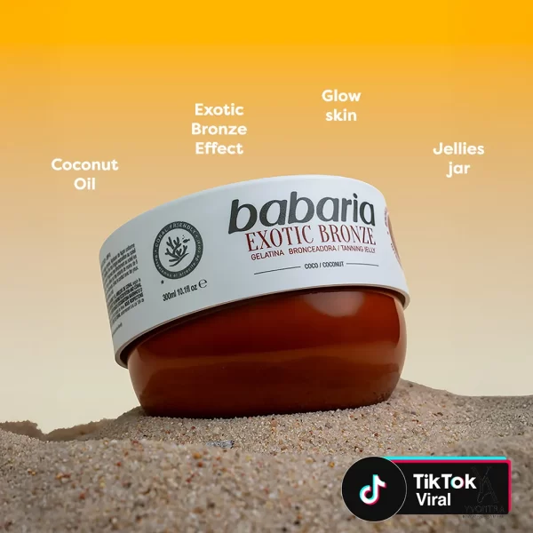 ژل برنزه کننده نارگیل spf0 باباریا BABARIA حجم 300 میل: برنزه شدن طبیعی و سریع - Image 4