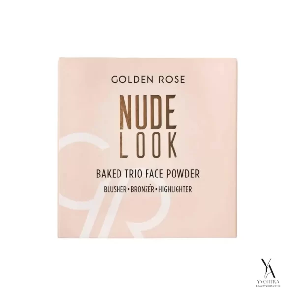 پالت صورت سه رنگ نود لوک گلدن رز GOLDEN ROSE مدل Baked Trio Face - Image 2