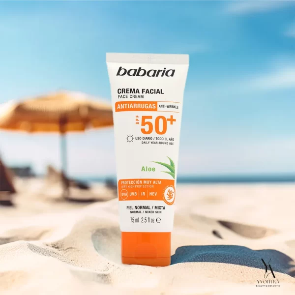 ضد آفتاب ضد پیری SPF50 باباریا BABARIA حاوی آلوورا حجم 75 میل - Image 7