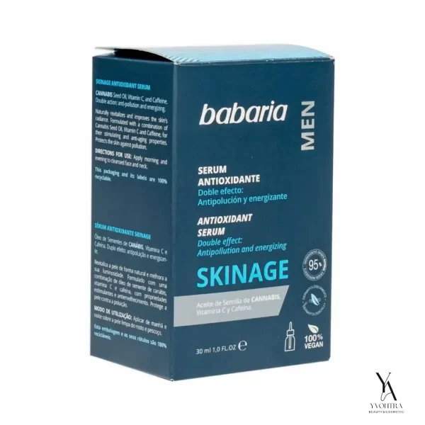 سرم صورت روشن کننده و ضدچروک مردانه باباریا BABARIA مدل Skinage حجم 30 میل - Image 4
