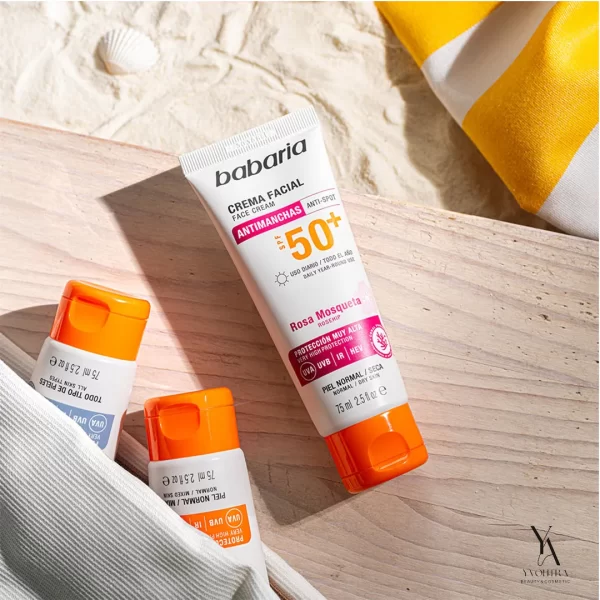 ضد آفتاب بدون رنگ ضد چروک و ضد لک Spf50 باباریا BABARIA حجم 75 میل - Image 5