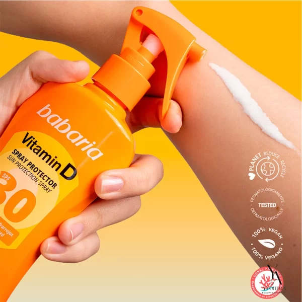 اسپری ضدآفتاب ویتامین D باباریا BABARIA با SPF30 حجم 200 میل - Image 5