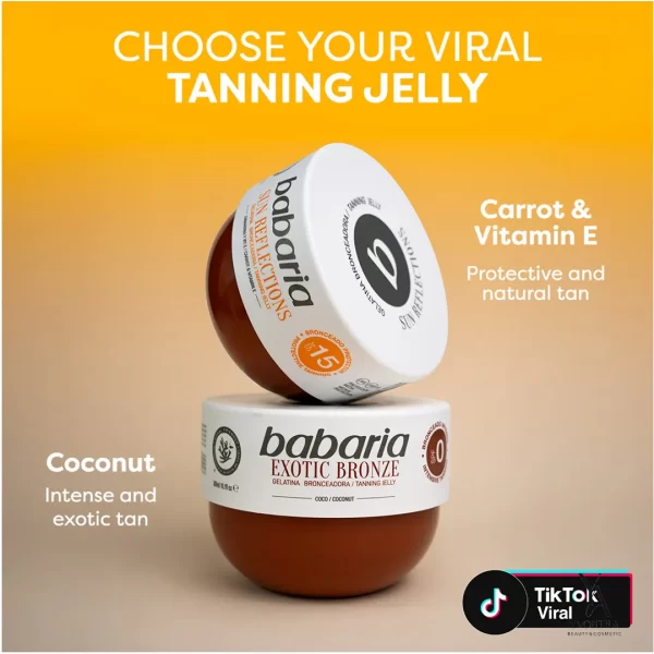 ژل برنزه کننده نارگیل spf0 باباریا BABARIA حجم 300 میل: برنزه شدن طبیعی و سریع - Image 3