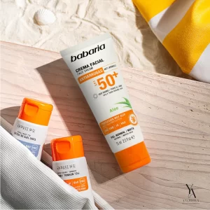 ضد آفتاب ضد پیری SPF50 باباریا BABARIA حاوی آلوورا حجم 75 میل