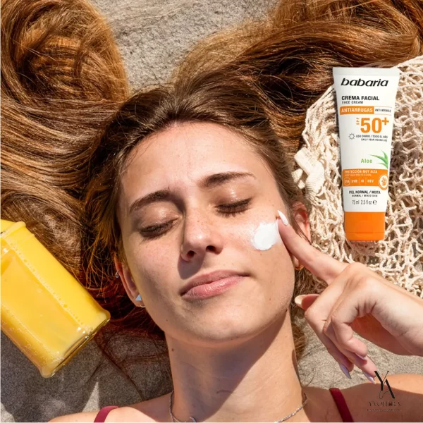 ضد آفتاب ضد پیری SPF50 باباریا BABARIA حاوی آلوورا حجم 75 میل - Image 3
